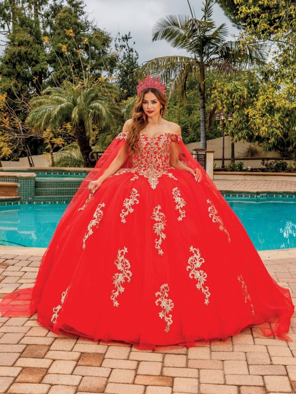 NEW RED Evening Gown Floor Length Formal Elegant Stunning 1740
